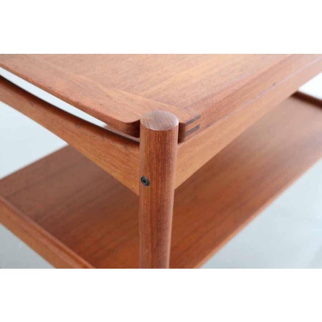 Teak Serving Trolley with Tray by Poul Hundevad, Denmark, 1960s For Sale - Image 5 of 10