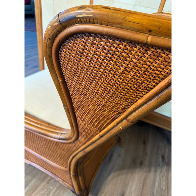 Rattan Lounge Chair in the Manner of McGuire For Sale - Image 9 of 15