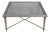 Modern Hollywood Regency Square Silver Leaf Coffee Table For Sale