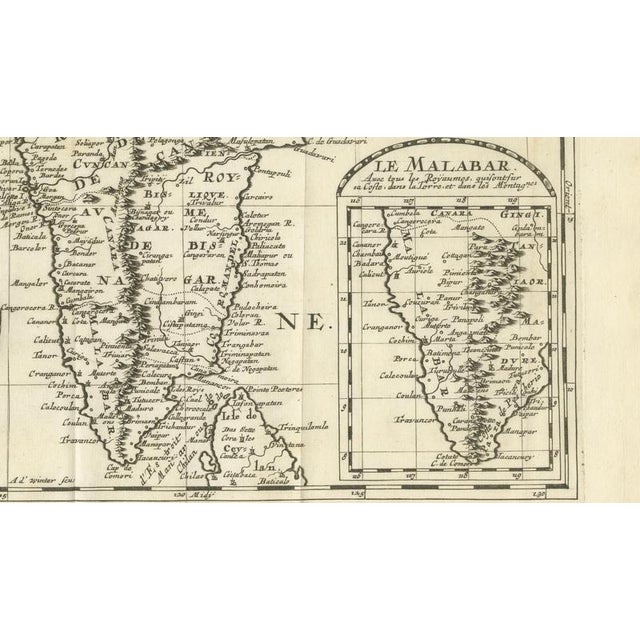 Southern India Map by Nicolas Sanson, 1683 For Sale - Image 3 of 10
