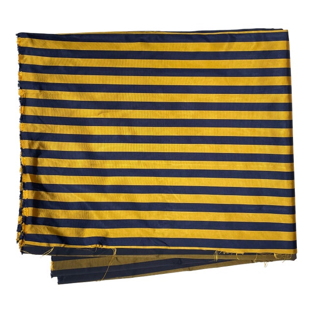 Ralph Lauren Tie Silk Yarn-Dyed Stripe Upholstery Fabric - Six Yards For Sale