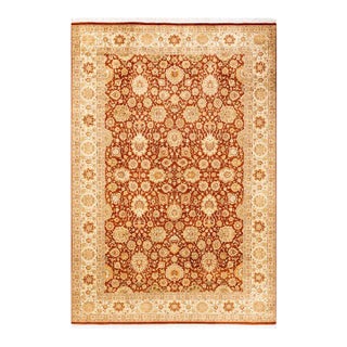 Mogul, One-of-a-Kind Hand-Knotted Area Rug in Brown, 6' 2" x 9' 0" For Sale