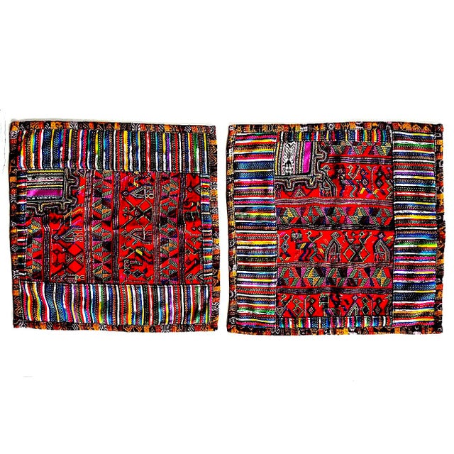 Vintage Patchwork Guatemalan Textile Pillows, a Pair For Sale - Image 12 of 15