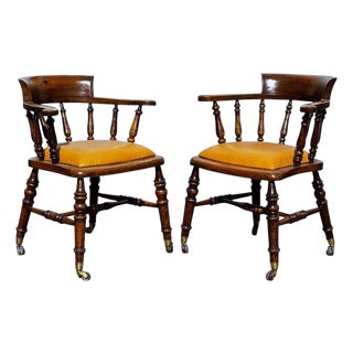 Victorian Library Armchairs, Set of 2 For Sale