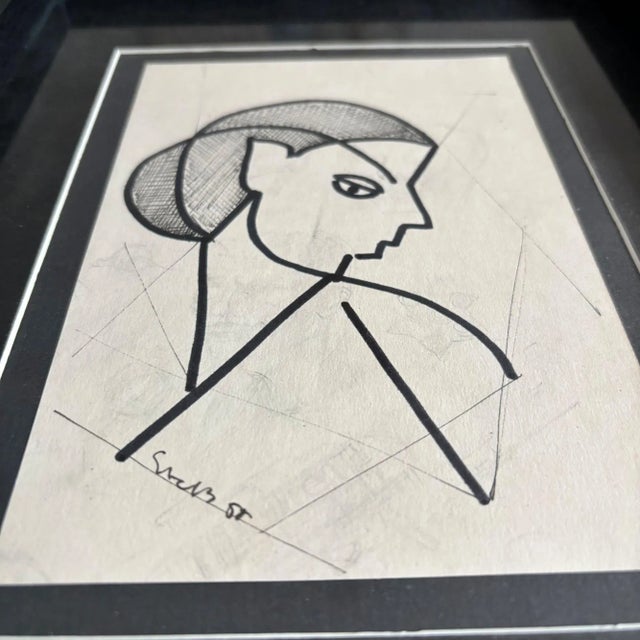 1950s Siep Van Den Berg, Post-War Constructivist Artworks, 1955, Artworks on Paper, Framed, Set of 2 For Sale - Image 5 of 11