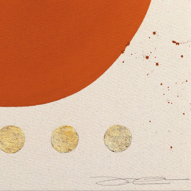 2020s Essentials Collection: Glow - Meditative Red Orange Abstract Painting on Canvas Original Artwork by Jason DeMeo For Sale - Image 5 of 9