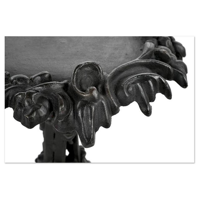 Patinated Cast Iron Sellette Table For Sale - Image 3 of 6