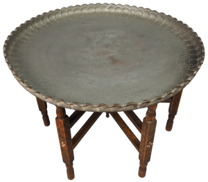 Oriental Islamic Engraved Copper Table Tray, 1930s