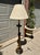 Wood 1940s Frances Elkins Prototype Mahogany Adjustable Ratchet Floor Lamp With Rh Linen Shade For Sale - Image 7 of 10