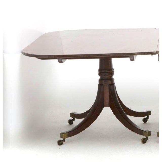 Traditional Early 19th Century Regency Mahogany Triple-Pedestal Dining Table For Sale - Image 3 of 8