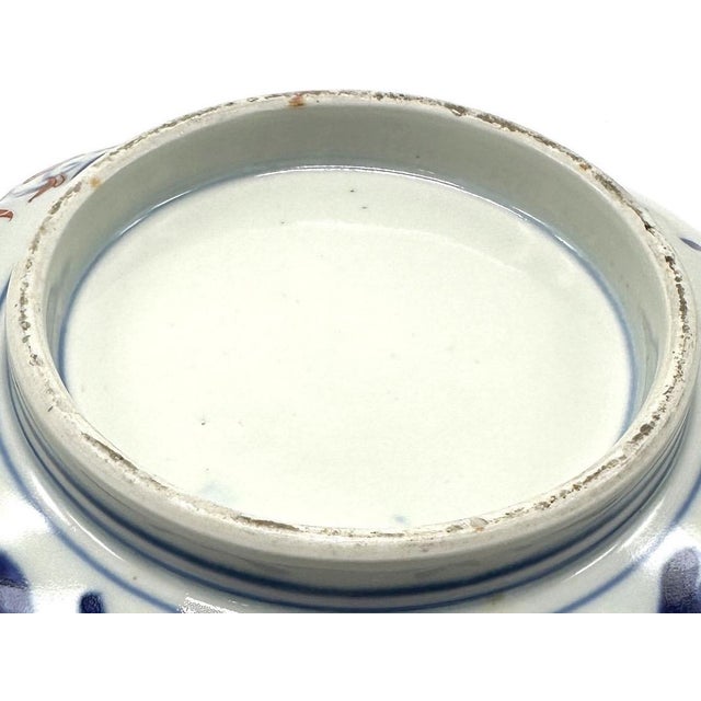 19th Century Japanese Meiji Imari Kinrande Porcelain Scalloped Iris Bowl 10 Inch For Sale - Image 15 of 16