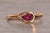 Uno Calle: Ruby and Natural Diamond Ring in Yellow Gold For Sale - Image 4 of 11