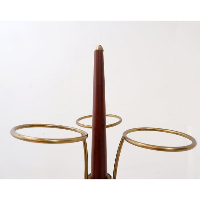 Metal Vintage Tripod Floor Lamp with Opaline Glass from Stilnovo, 1950s For Sale - Image 7 of 16