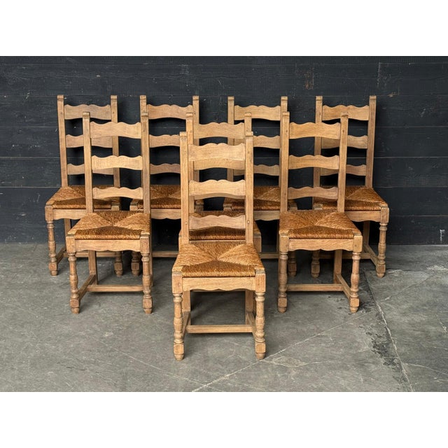 1920s Oak Farmhouse Dining Chairs, 1925, Set of 8 For Sale - Image 5 of 18
