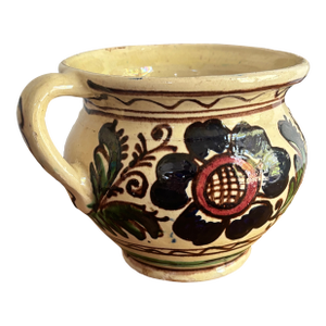 Midcentury Rustic European Pot With Handle