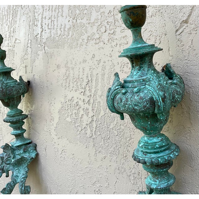 One-of-a-Kind Ornate Bronze Wall Sculptures – Antique Architectural Salvage For Sale - Image 9 of 15