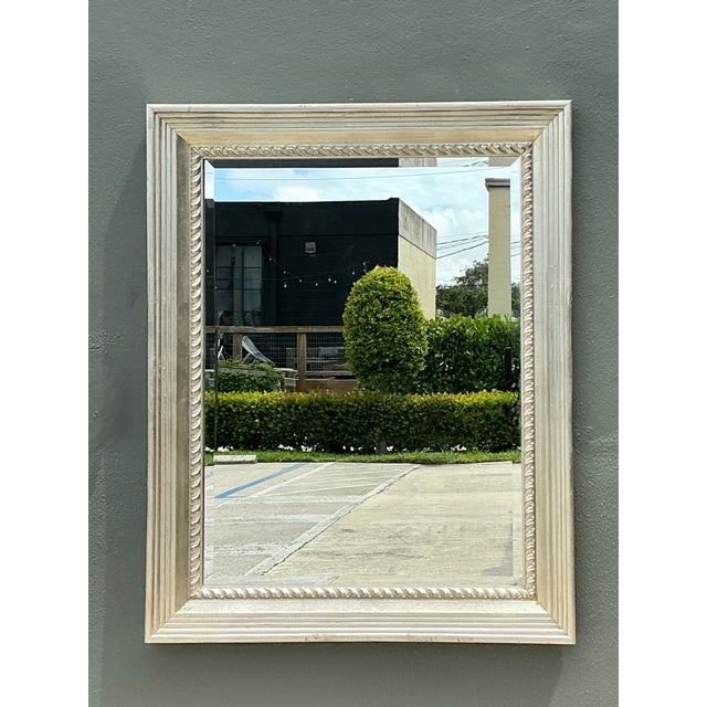 Vintage Carved Wood and Mirrored Glass Mirror For Sale - Image 4 of 12