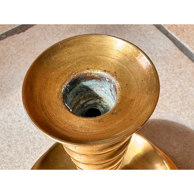 Antique Historicist Brass Candlestick, Germany, 1900s-1920s For Sale - Image 6 of 12