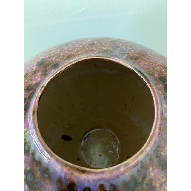 Contemporary 1980s Mark Hines Raku Lidded Pottery Vessel For Sale - Image 3 of 18