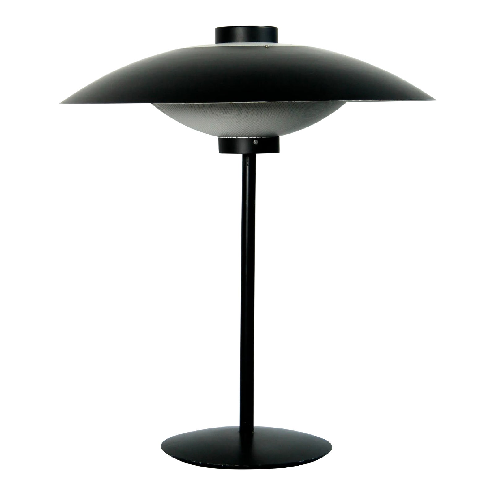 Vintage Danish Modern Black Table Lamp by Jo Hammerborg for Fog & Morup of Denmark