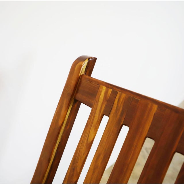 1970s Mexican Rocking Chair Made in Tropical Wood For Sale - Image 17 of 17