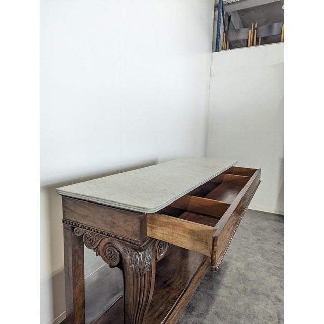 Glass Restoration Console with Mirror Base from Gomien For Sale - Image 7 of 12