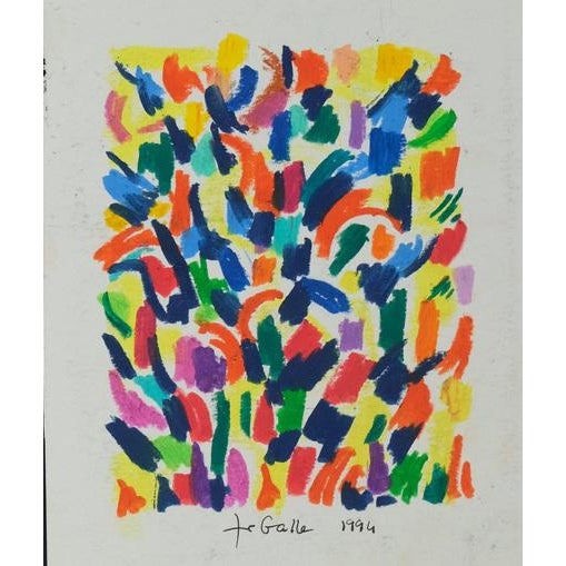 Françoise Galle, Blue Breath, Pastel For Sale - Image 7 of 7