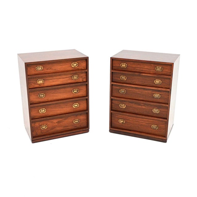 Vintage Danish Bedside Chests by Henning Korch for Silkeborg, 1960s, Set of 2 For Sale - Image 13 of 13