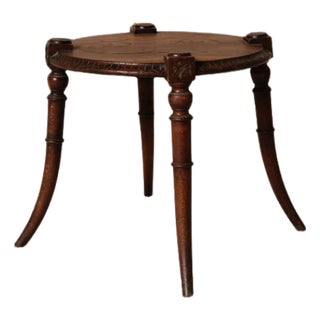Early 20th Century French Wooden Round Table For Sale