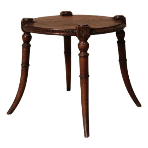 Early 20th Century French Wooden Round Table For Sale