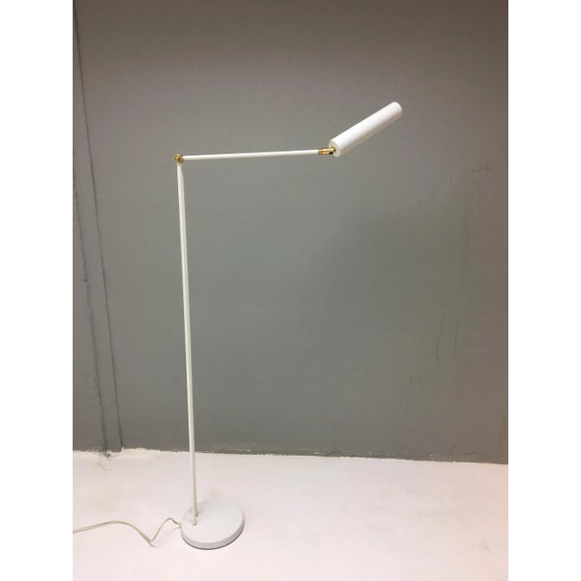 White Vintage Floor Lamp by Koch & Lowy, 1970s For Sale - Image 8 of 9