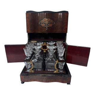 Boulle Liqueur Cabinet, 1800s, Set of 21 For Sale
