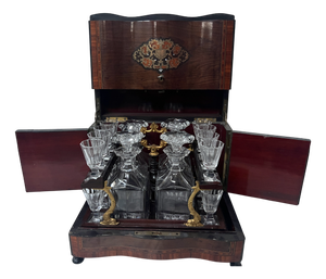 Boulle Liqueur Cabinet, 1800s, Set of 21