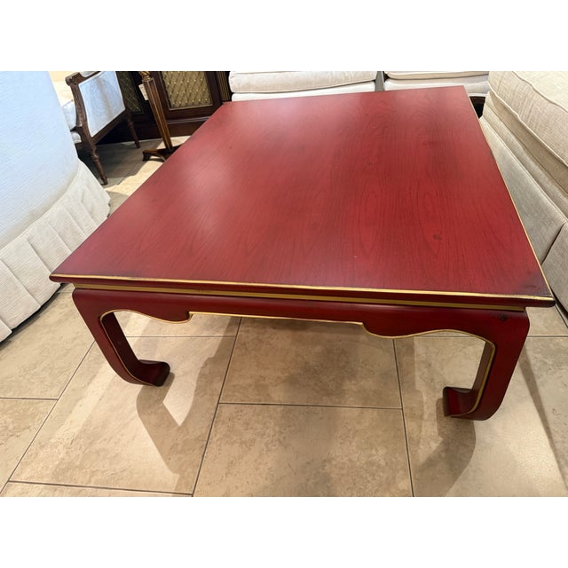 Hickory Chair Company Red Chow Carriol Cocktail Table For Sale - Image 9 of 9
