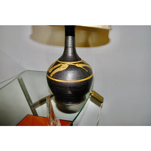 Stoneware Lamp by Pierre Digan La Borne, 1950 For Sale - Image 4 of 10