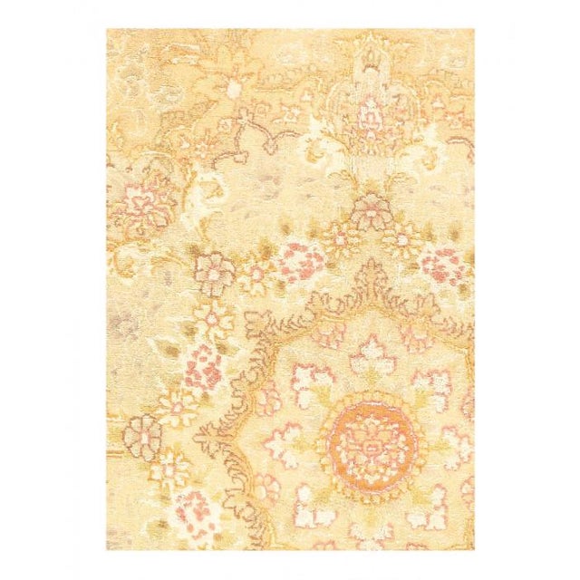 Traditional Pasargad DC Fine Hand Knotted Persain Silk & Wool Tabriz Rug For Sale - Image 3 of 4