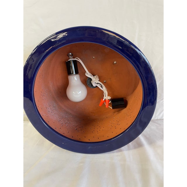 1980s Beaumont & Martha Mood Flush Mount Ceramic Light Fixture For Sale In San Antonio - Image 6 of 6