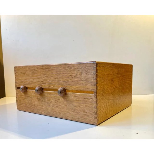 Vintage Document Organizer in Oak, 1960s For Sale - Image 4 of 11