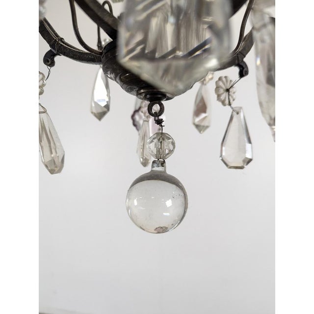 Six-Light Chandeliers with Polychrome Crystal Drops, Set of 2 For Sale - Image 18 of 18
