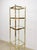 Brass Glass 5-Tier Shelf Vintage Hollywood Regency MCM Chrome 59" Tall For Sale - Image 4 of 9