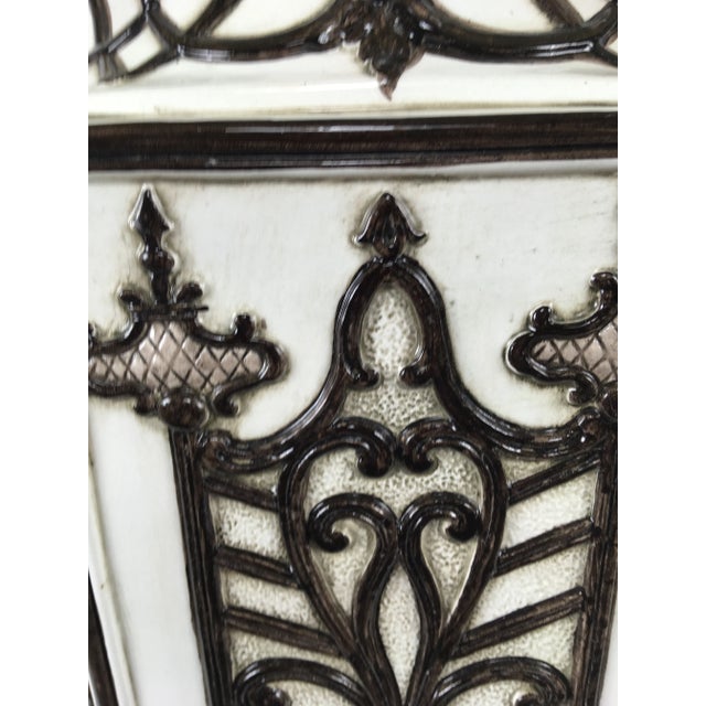 1960s Mid Century Monumental Pottery Table Lamp With Shade For Sale - Image 5 of 13