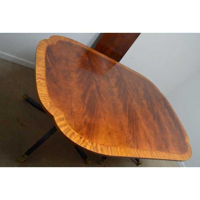 Dining Table by Baker - Historic Charleston Collection. Store item # 538. It features banded top , refinished/stained in...