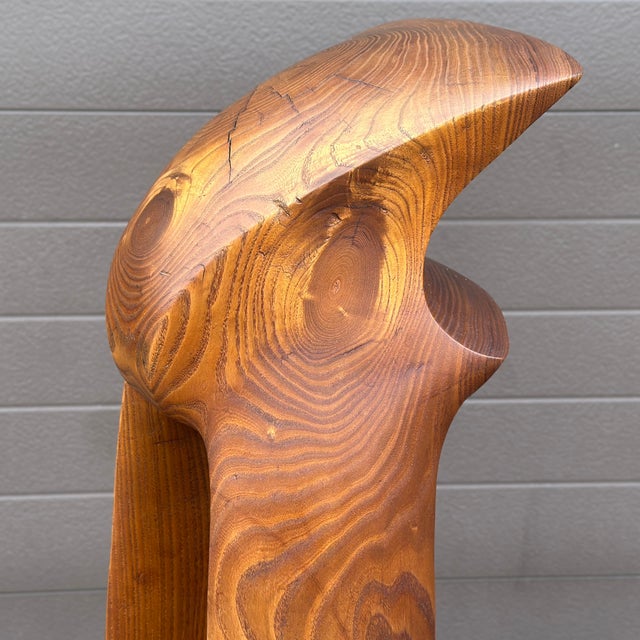 Mid-Century Modern Carved Teak Wood Abstract Wooden Sculpture For Sale In Philadelphia - Image 6 of 12