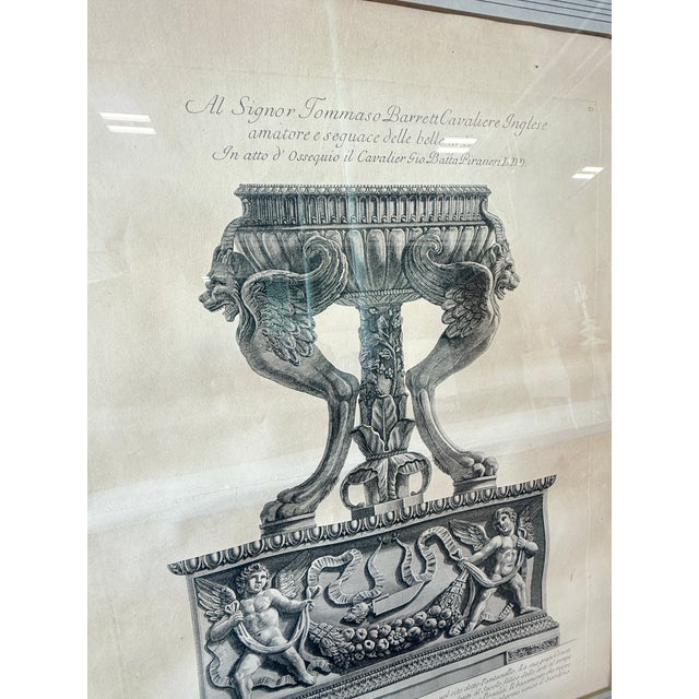 Black Antique Giovanni Battista Piranesi Italian Pair of Roman Antiquities Engravings For Sale - Image 8 of 12