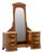 French Art Deco Dressing Table in Walnut, Marble and Mirror, 1920s For Sale
