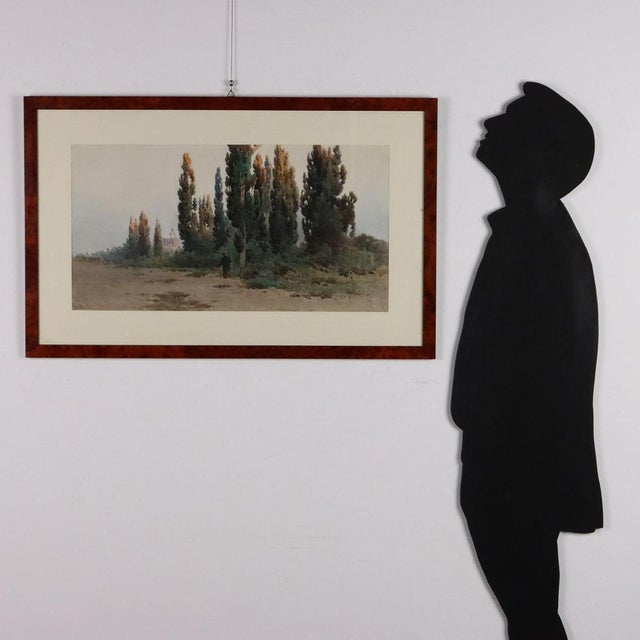 Watercolor on paper. Signed lower left. Angelos Giallinas, born in Corfu, stood out for his numerous views of his native...