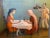 Figurative Xavier Barile “After Lunch Gossip Fortune Teller” Oil Painting Framed For Sale - Image 3 of 10