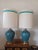 Large Glazed Ceramic Table Lamps With Original Shades - a Pair For Sale - Image 13 of 13