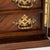 Antique 19th Century English walnut & glass jewellery box. The front of the box has two bevelled glass doors that open to...