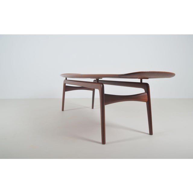 Danish Surfboard Coffee Table by Arne Hovmand Olsen for Mogens Kold, 1950s For Sale - Image 4 of 8